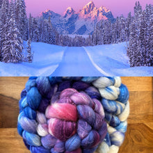 Load image into Gallery viewer, BFL/Silk Gradient 8 Ounce Braids Spinning Fiber