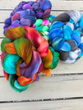 Load image into Gallery viewer, Cormo Top 4 ounce Braids Hand Dyed Spinning Fiber