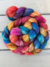 Load image into Gallery viewer, Alpaca/Merino/Camel/Silk Top 4 Ounce BraidsHand Dyed Spinning Fiber