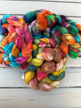 Load image into Gallery viewer, Alpaca/Merino/Camel/Silk Top 4 Ounce BraidsHand Dyed Spinning Fiber