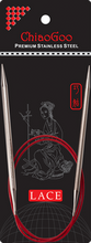 Load image into Gallery viewer, ChiaoGoo Red Lace 32 inch (80 cm) Premium Stainless Steel Circular Knitting Needles