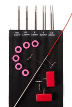 Load image into Gallery viewer, ChiaoGoo Twist Red Lace Mini 5" Interchangeable Knitting Needle Set US Size 000-1.5