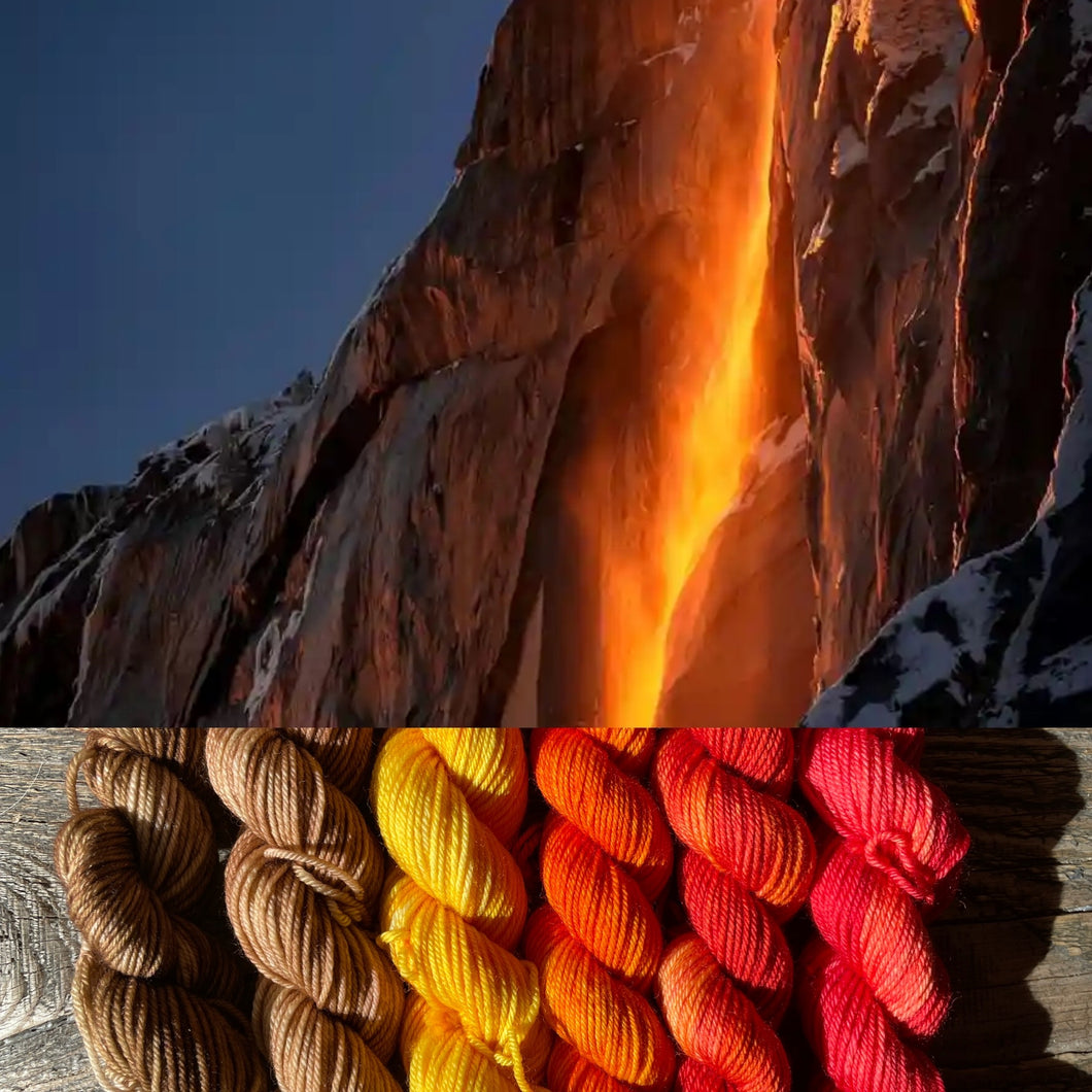Mini Skeins Set Fire Fall Gradient Yosemite National Park